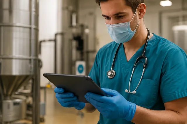 Veterinário avaliando prescrição